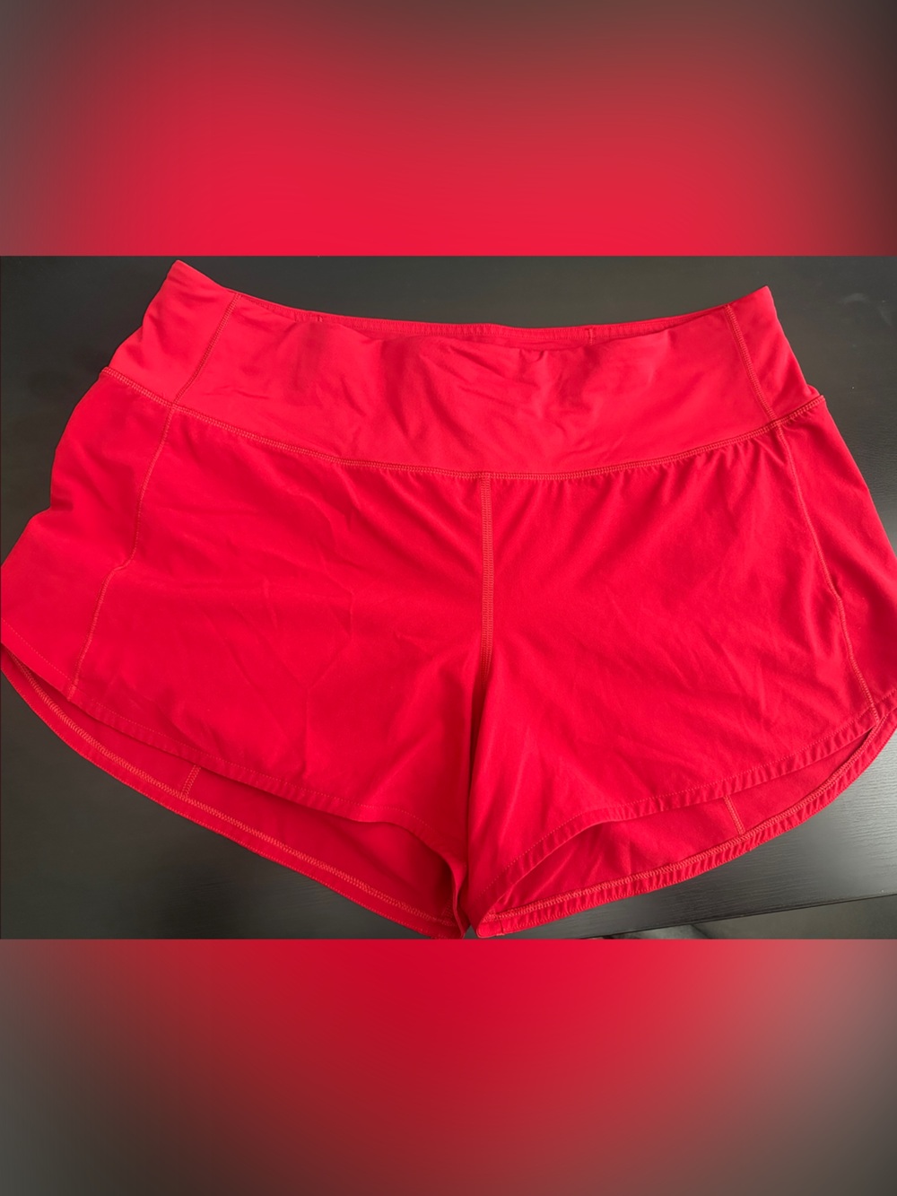 lululemon athletica Bright Red Running Shorts